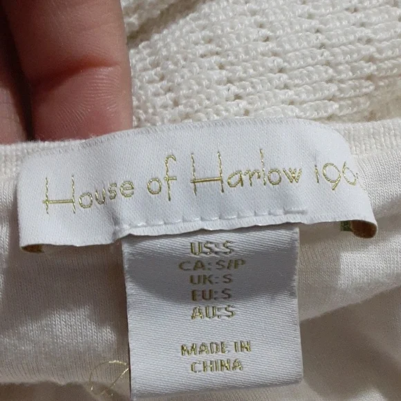 House of Harlow 1960 Cream White  Ruffle Flare Dress Women's Size S Cottagecore - Picture 8 of 10